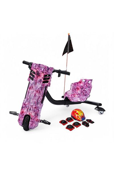 IQTENA Drifting Electric Scooter Big Electric Drift Scooter 36V for Kids - With Helmet Pad Set