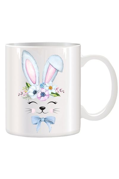 OEM Cana albă personalizată de Paște cu imagine iepuraș, INOVATIX. 330 ml