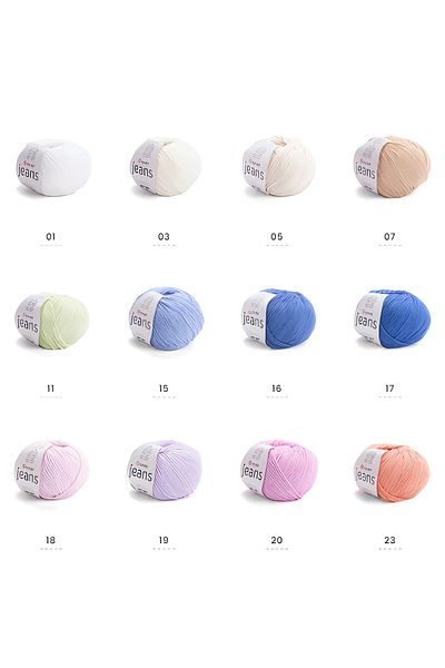 Yarnart 10 X Blugi 01 Alb Pachet 10 Blugi Amigurimi Baby Floss 10 buc