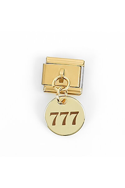 yfhobi Çelik İtalyan Bileklik Charmı, 1 Adet Melek Sayısı Paslanmaz Çelik Cha...