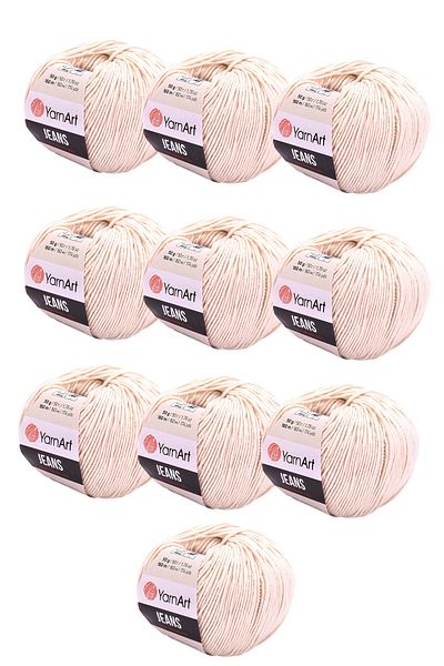 Yarnart 10 X Jeans 05 Cream 10 Pack Amigurimi Baby Rope Jeans 10 Pieces