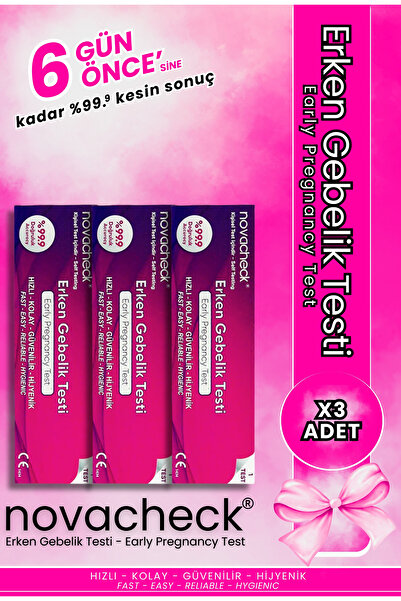 NOVACHECK Erken gebelik Testi %99.9 Kesin Sonuç - 3 adet