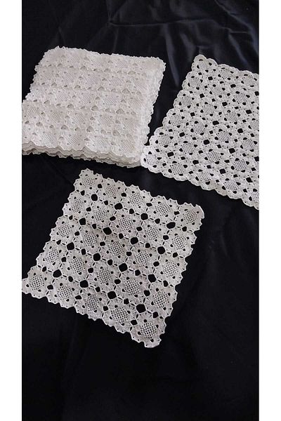 Papatyam Hand Knitted Crochet 1Pc Lace(23X23) 11Pc(19X19) Handcrafted Lace/Vintage/Dowry Lace/Cotton Rope