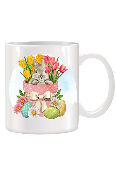OEM Cana albă personalizată de Paște cu Iepuraș, INOVATIX. 330 ml