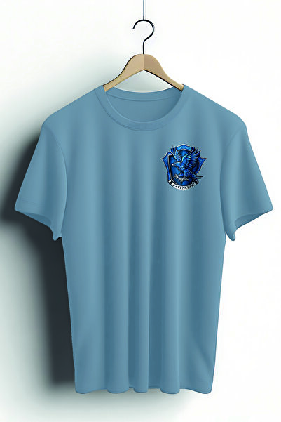 Zestia تي شيرت للجنسين، طباعة تصميم Ravenclaw، عادي، 100% قطن، تي شيرت أزرق ف...