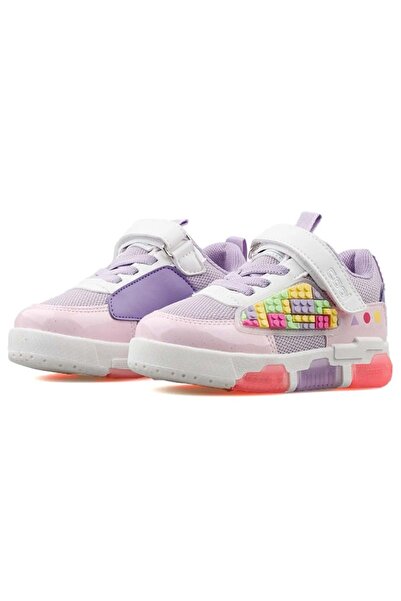 Cool Legos Lighted Orthopedic Sole Unisex Children's Sports Shoes Purple