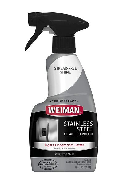 Weiman Stainless Steel Cleaner and Polish Trigger Spray - Protects Against Finge