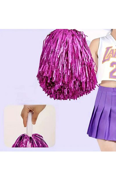 UĞURDAN 1 Pair of Bright Purple Pompoms - Cheerleading Demonstration Pompom - April 23 Pompom