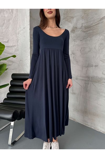 Elif Özbey Butik Καπνιστό φόρεμα Modal με σχισμή μπροστά