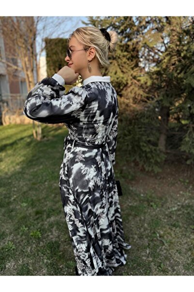 Cardella Δαντελένιο Κεντημένο Φόρεμα Hijab Συμβατό Φόρεμα με κορδόνια