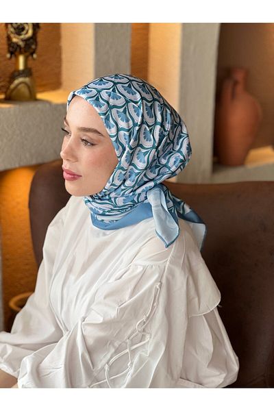 Modakaşmir Carnation Pattern Tanca Silky Scarf