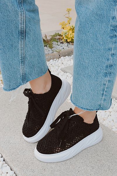 POLKA STORE Pantofi sport pentru femei Relax Comfortable Sole cu șireturi