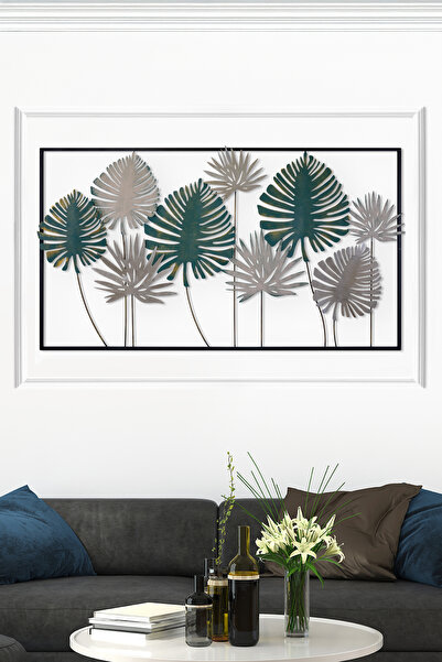 ENZODEKOR Rıpkı Metal Duvar Tablosu, Metal Yapraklı Duvar Dekorasyonu, Otel E...