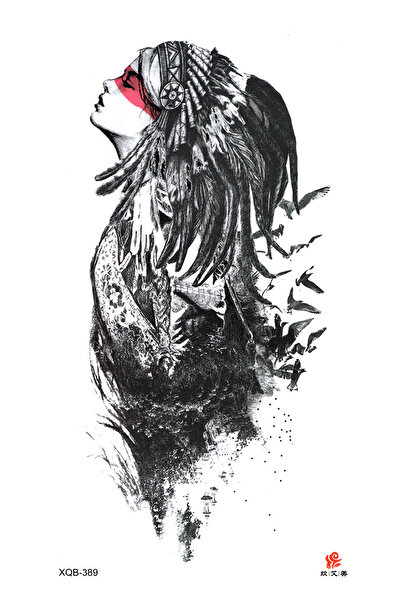 BP Tattoo Mohikan Tattoo Geçici Dövme Unisex Tattoo