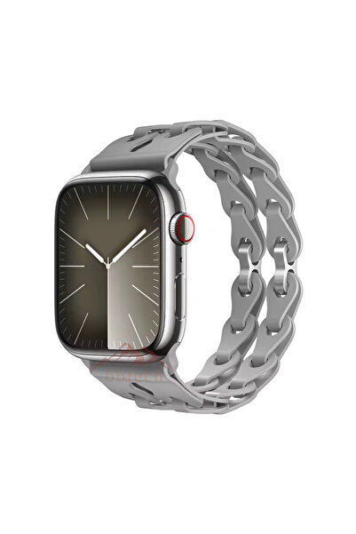 bbtech Apple Watch Seri 10 42mm Seri 9/8/SE/7 Uyumlu 41mm 40mm 38mm Silikon Z...