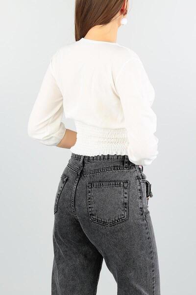 PAWWY Gipped Double Breasted Collar Stylish Blouse Shirt