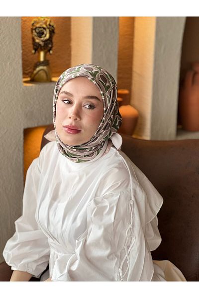 Modakaşmir Daisy Pattern Tanca Silky Scarf