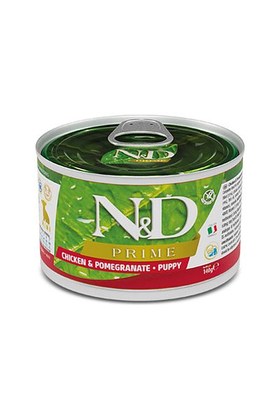 Farmina N&D Chicken and Pomegranate Puppy Mini Canned Dog Food - 140 g - Pack of 6