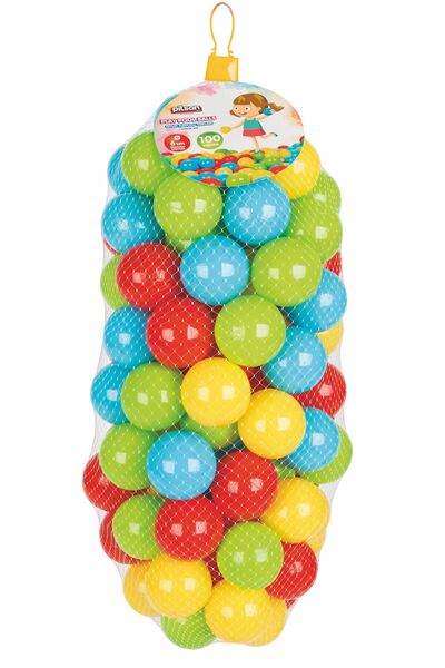 OEM Set plasa 100 bile colorate de joaca, Pilsan, diametru 6 cm