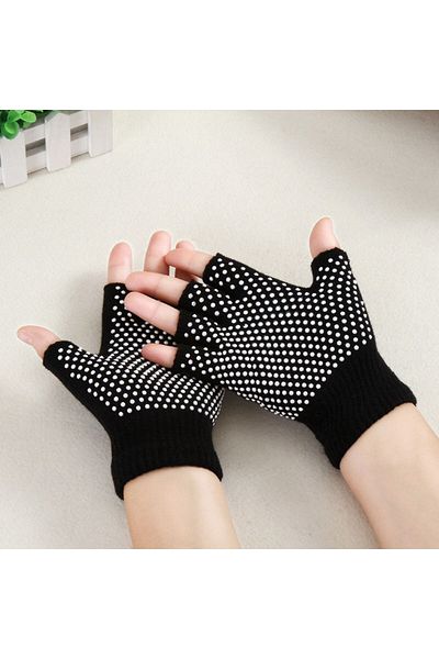 LOVYCO Non-Slip Yoga Gloves, Fingerless Yoga Gloves, Workout Gloves, Workout Gloves for Women