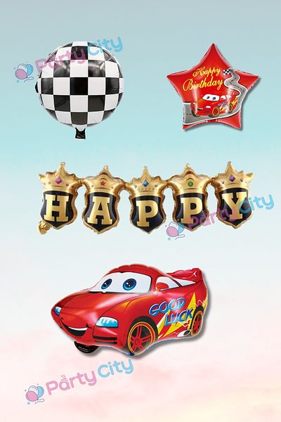 Party City Σετ μπαλονιών γιορτής γενεθλίων με θέμα το Red Foil