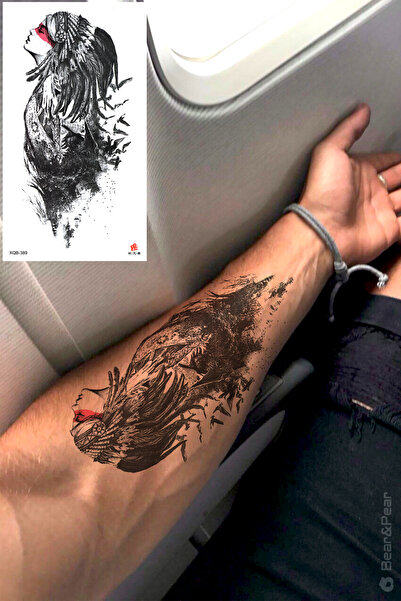 BP Tattoo Mohikan Tattoo Geçici Dövme Unisex Tattoo