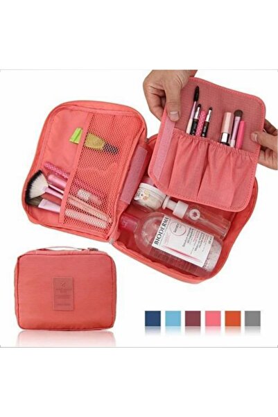 traveler حقيبة أدوات الزينة للسفر مع منظم مستحضرات التجميل متعدد الألوان