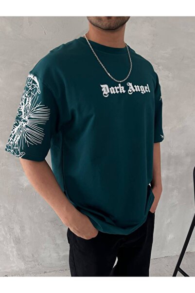 İLKCET MODA Dark Angel Printed Oversize T-shirt