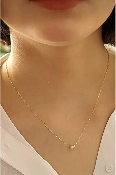 AAcc. Altın Kaplama Paslanmaz Çelik Zincirli Dorika Kolye