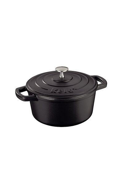 Kela Cast Iron Roaster Pot With Lid Calido 21 Cm Black