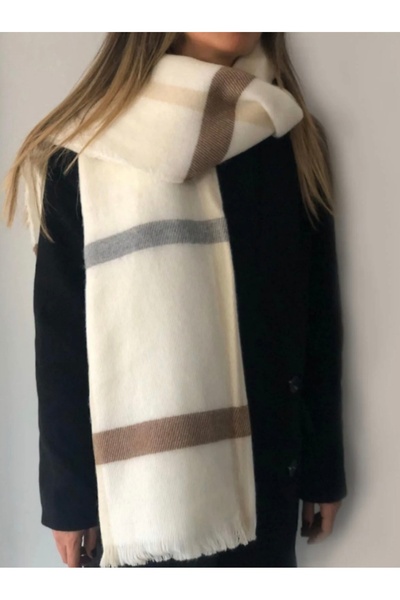 Linarose Plaid Scarf Square Patterned Shoulder Shawl
