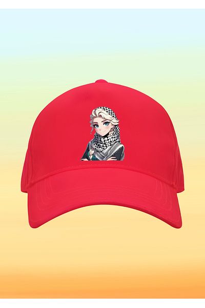 relaxbaskı Kefiyeli Elsa Printed Children's Hat