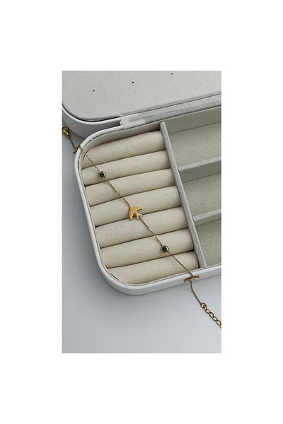 ParlaTakıAksesuar Gold Color Bird Anklet Steel
