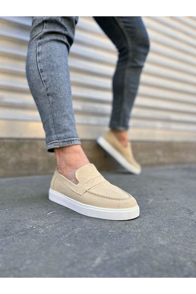 Joy Man Ανδρικά παπούτσια Erhapat JY180 Cream Color - Casual Sports Classic Style