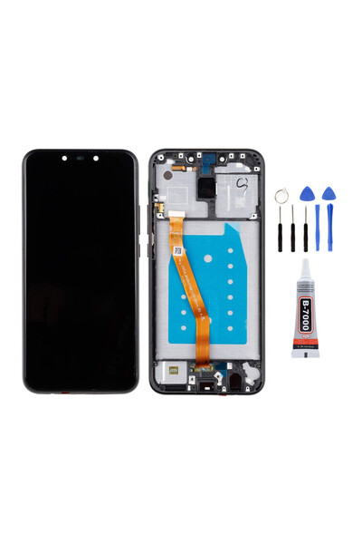 Yedcom Huawei Mate 20 Lite Çıtalı Siyah Uyumlu Lcd Ekran Dokunmatik Tamir Set...