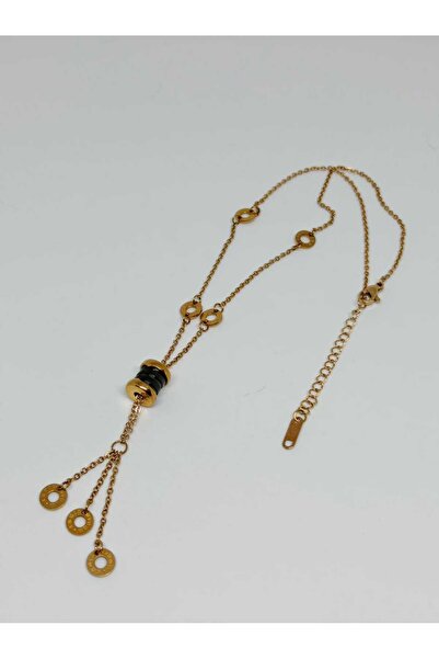 mama india alaçatı Grade Quality 316L Surgical Steel Women Short Necklace with Dangle Chain Model No 42