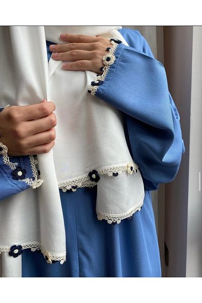 Nimet Abla Butik Hand Embroidered Prayer Robe Suit