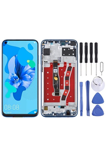 Yedcom Huawei P20 Lite Çıtalı Mavi Uyumlu Lcd Ekran Dokunmatik Lcd Ekran Doku...
