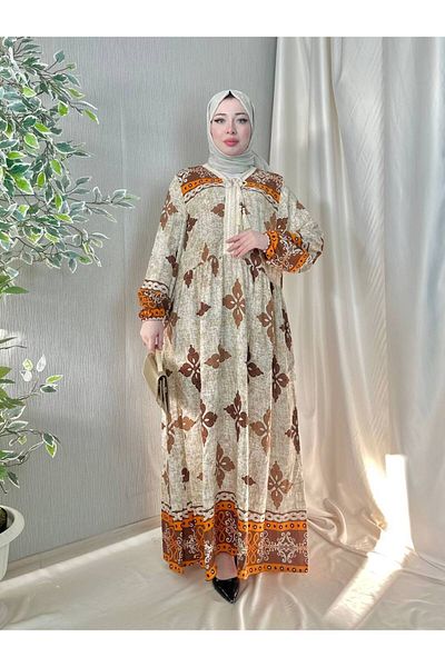 Moda Makkon Hijab Patterned Dress