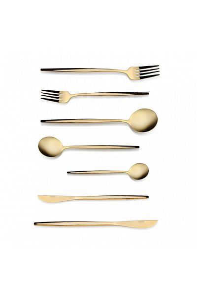 Karaca Orion Gold 12-Personen 84-Teiliges Besteckset