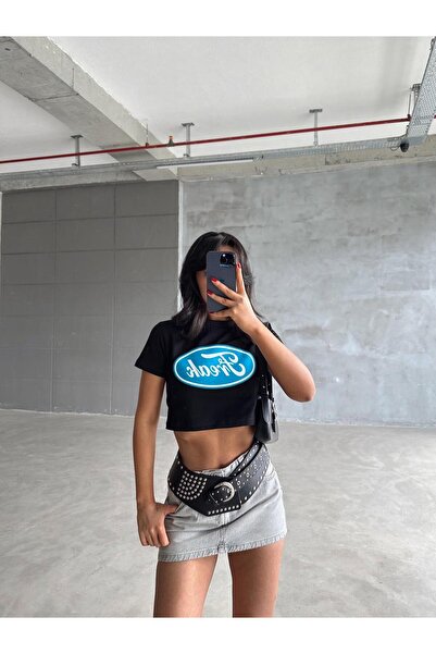 mydukkan.co Freak Baskılı Crop Basic
