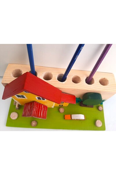 ELSA Wooden Village Concept Pen Holder