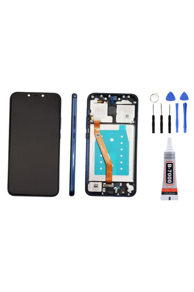 Yedcom Huawei Mate 20 Lite Çıtalı Mavi Uyumlu Lcd Ekran Dokunmatik Tamir Seti...