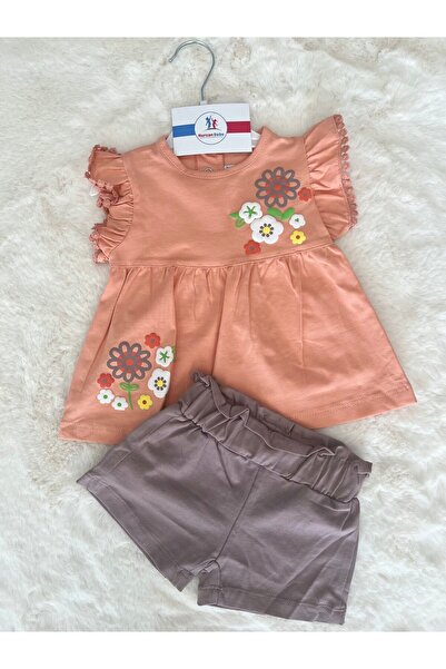 nazar baby Papatya Baskılı Şortlu Takım