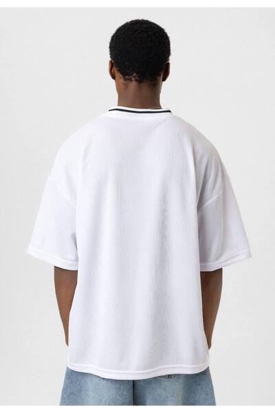 İLKCET MODA V Yaka Oversize Unisex Tshirt