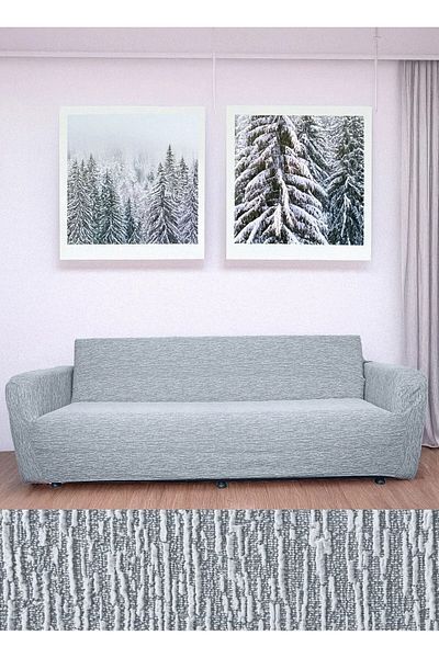 probak Plain Jacquard 3 Seater Sofa Cover |   Elastic Seat Cover | Sofa Bed Cover |   Seat Cover