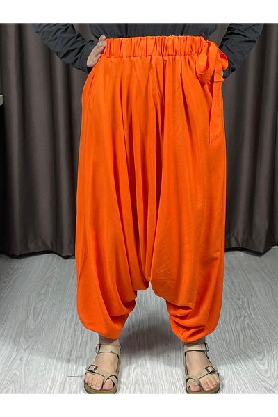 Sobe Hediyelik Viscose Comfortable and Stylish Net Low Baggy Trousers in Adana Baggy Form