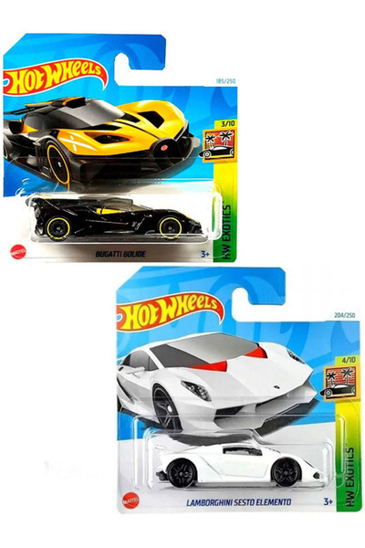 HOT WHEELS 2 Araç Hot Wheels Set - Lamborghini Sesto Elemento & Bugatti Bolid...