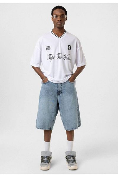 İLKCET MODA V-Neck Oversize Unisex Tshirt