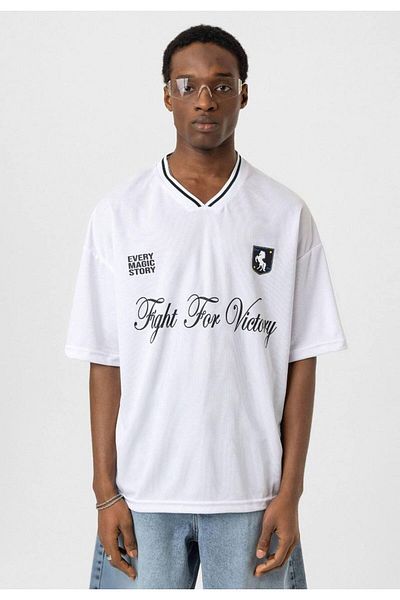 İLKCET MODA V-Neck Oversize Unisex Tshirt